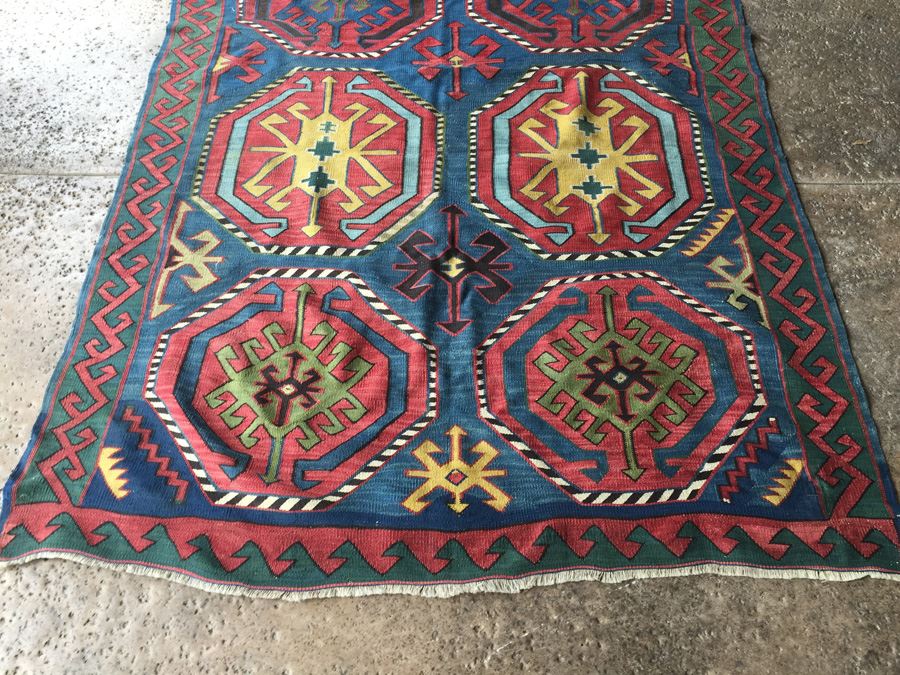 Large Kilm (KUBA) Tribal Weaving Rug Approximately 150 Years Old Estimate $5,000-$8,000 [Photo 4]