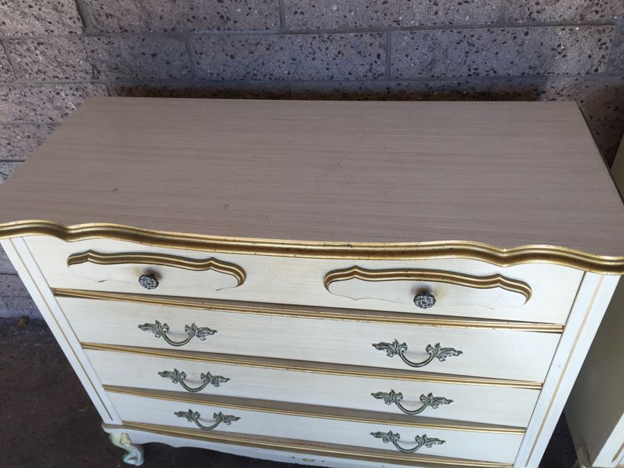 White And Gold French Provencial Dresser Set [Photo 8]