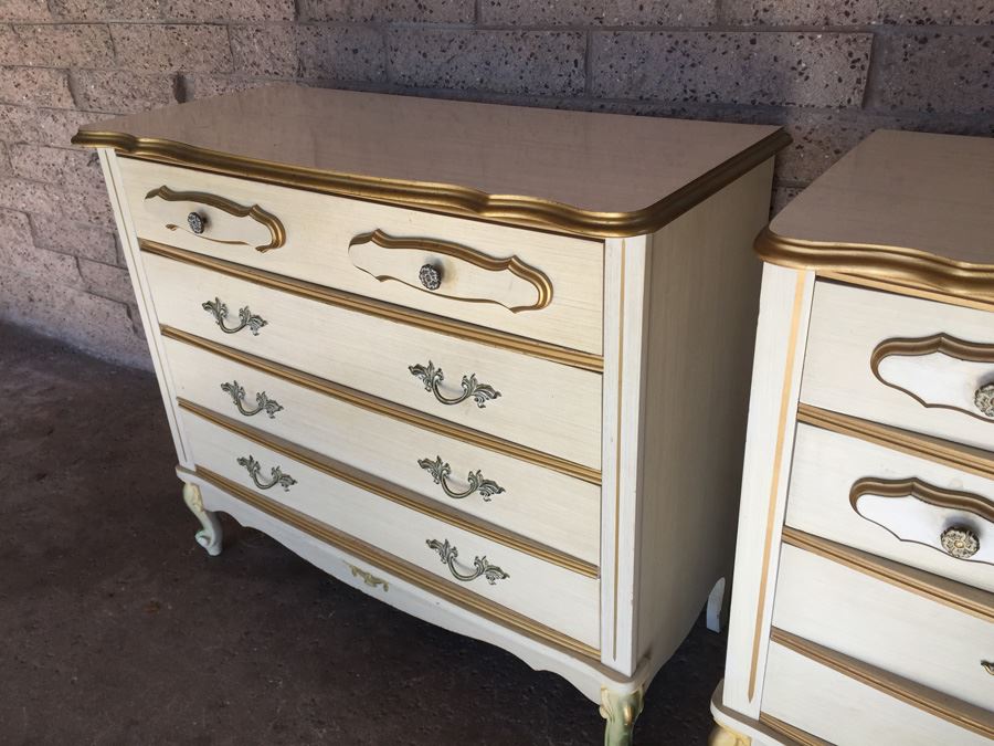 White And Gold French Provencial Dresser Set [Photo 6]