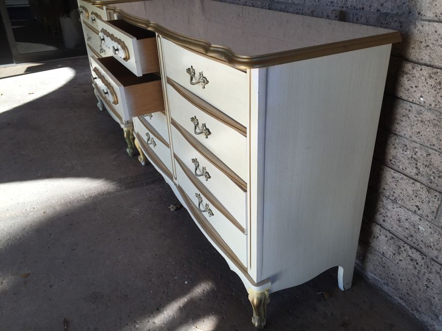 White And Gold French Provencial Dresser Set [Photo 11]