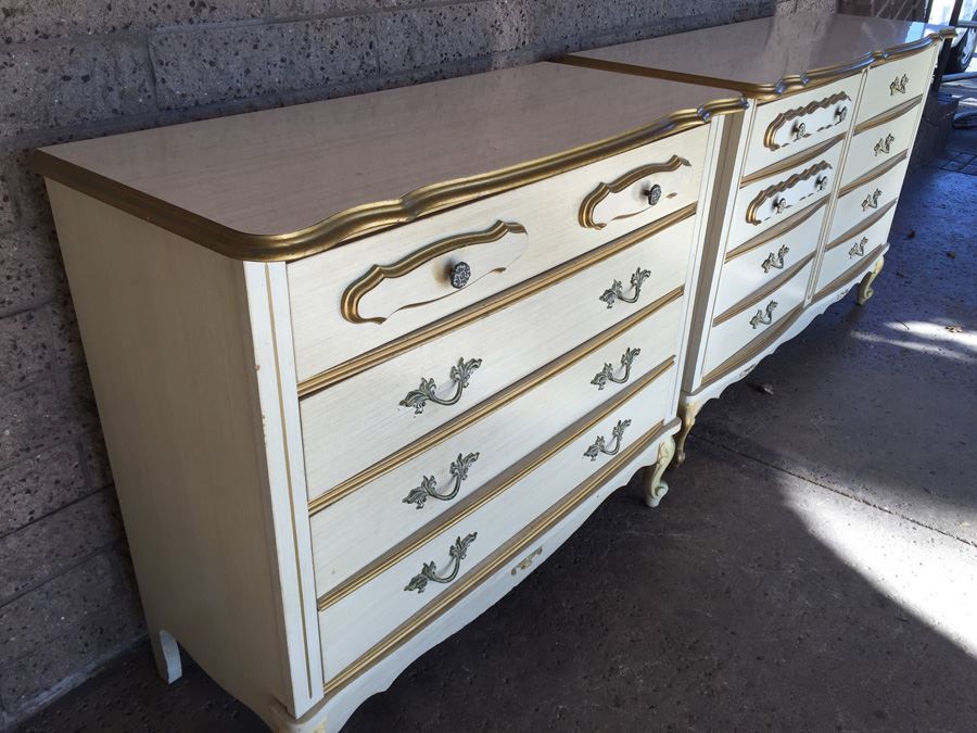 White And Gold French Provencial Dresser Set [Photo 9]