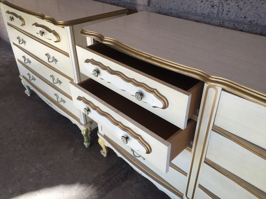 White And Gold French Provencial Dresser Set [Photo 10]