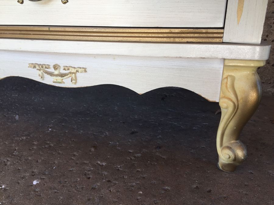 White And Gold French Provencial Dresser Set [Photo 3]