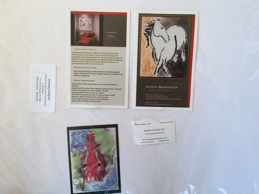 ORIGINAL Ink Sketch By Donna Bernstein Horse Head - Estimate $1,000 [Photo 2]