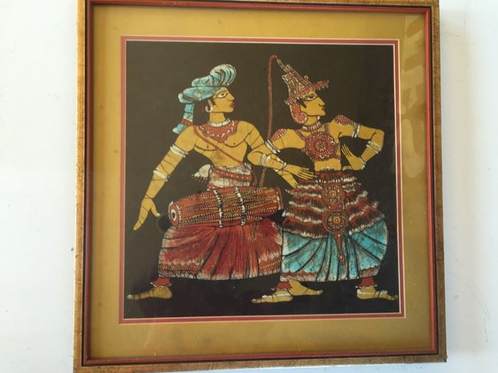 Framed Batik Painting On Fabric [Photo 1]