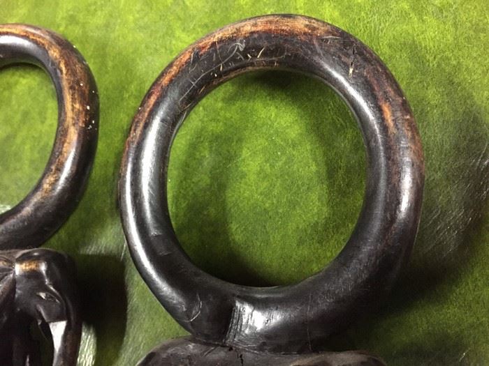 Pair Of Carved Wooden African Elephant Canes [Photo 5]