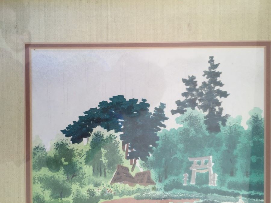 Woodblock Print Japanese Rice Planters Signed [Photo 5]