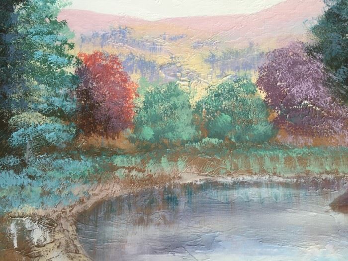 E. Carlsen Original Landscape Painting Framed [Photo 9]