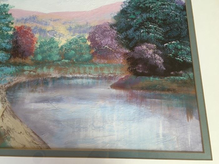 E. Carlsen Original Landscape Painting Framed [Photo 8]