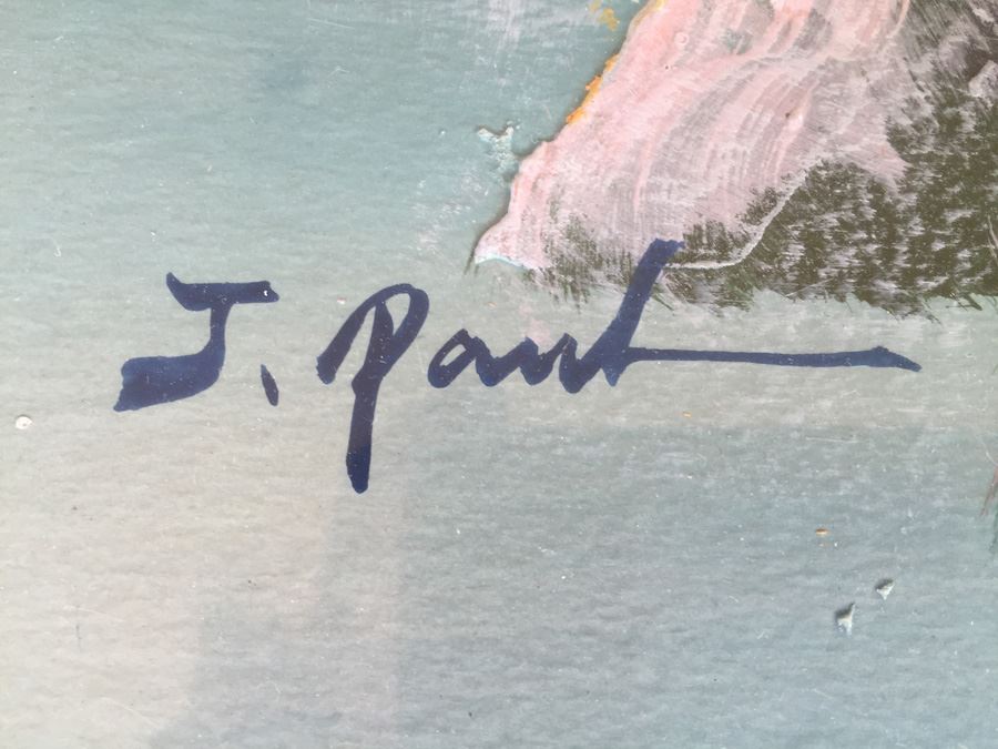 J. Paul Original Painting Nautical Seascape Sailboats Framed [Photo 7]