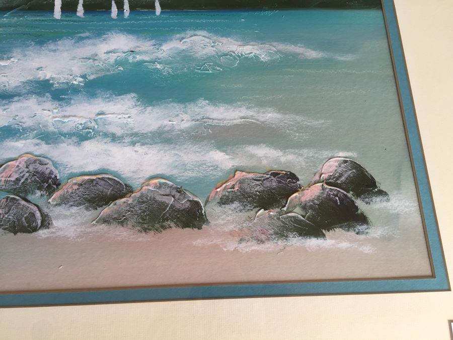 J. Paul Original Painting Nautical Seascape Sailboats Framed [Photo 6]