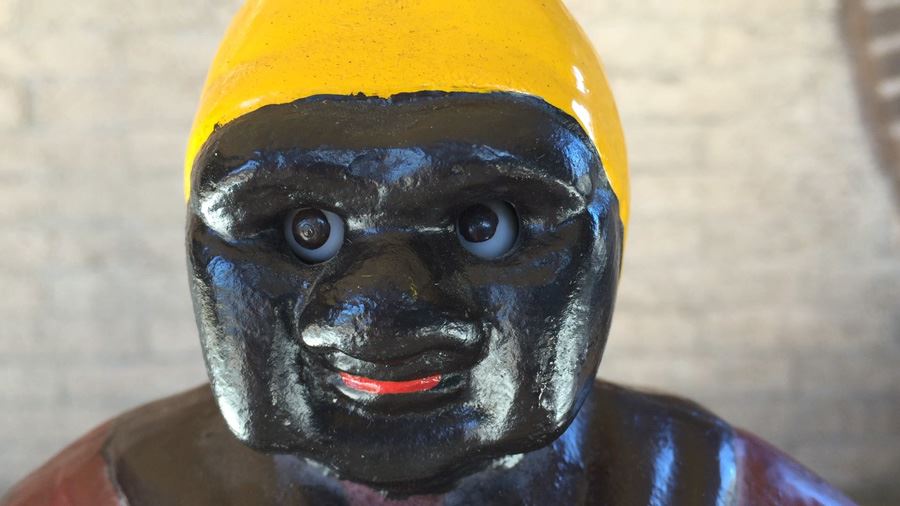 Cast Iron Aunt Jemima Clock Moving Eye Automation Working [Photo 18]