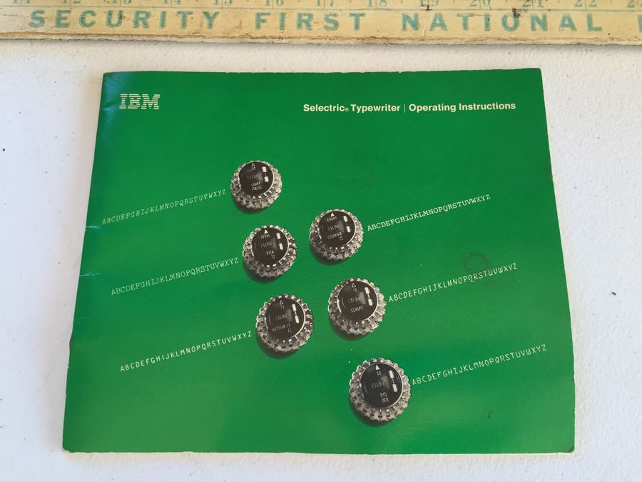 Vintage IBM Selectric Typewriter Lipstick Red With Manual And Dustcover Estimate $500 [Photo 3]