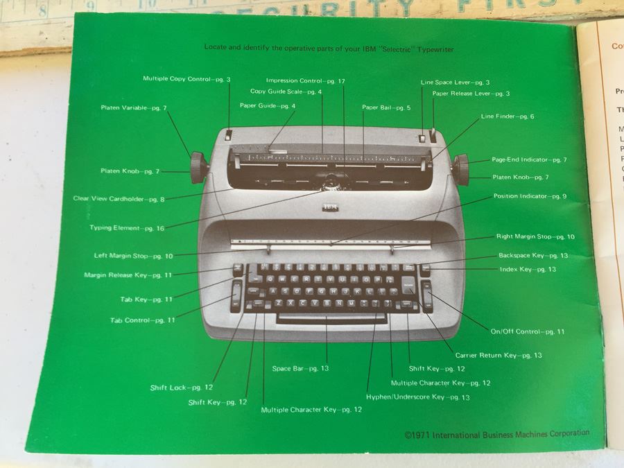 Vintage IBM Selectric Typewriter Lipstick Red With Manual And Dustcover Estimate $500 [Photo 16]