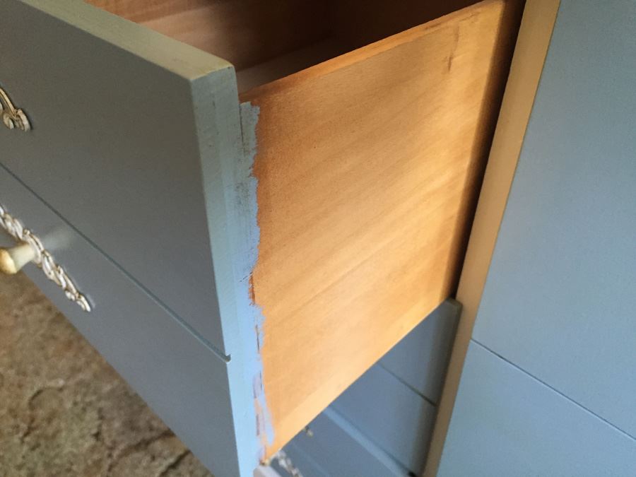 4-Piece Mid-Century Modern Blue Painted Bedroom Set [Photo 8]