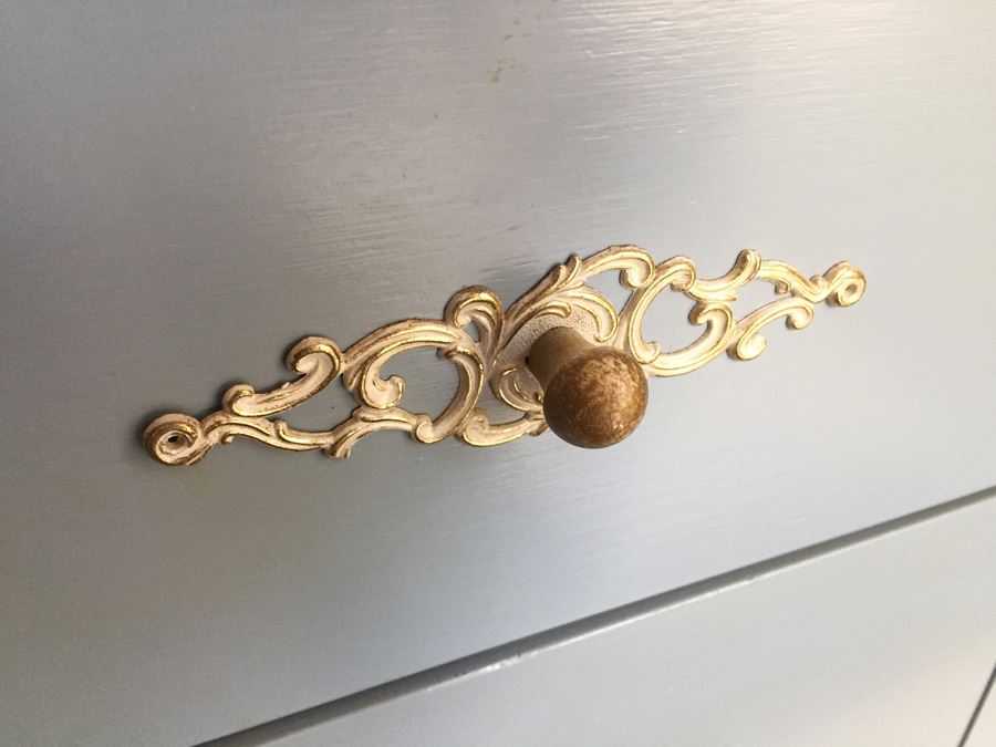 4-Piece Mid-Century Modern Blue Painted Bedroom Set [Photo 12]