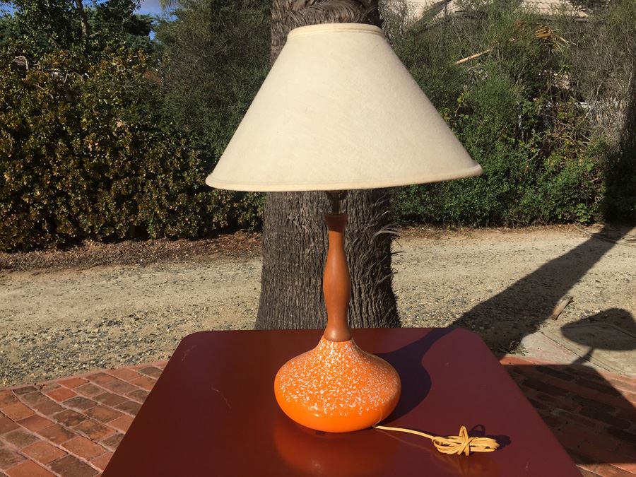 Mid-century Modern Orange Lamp