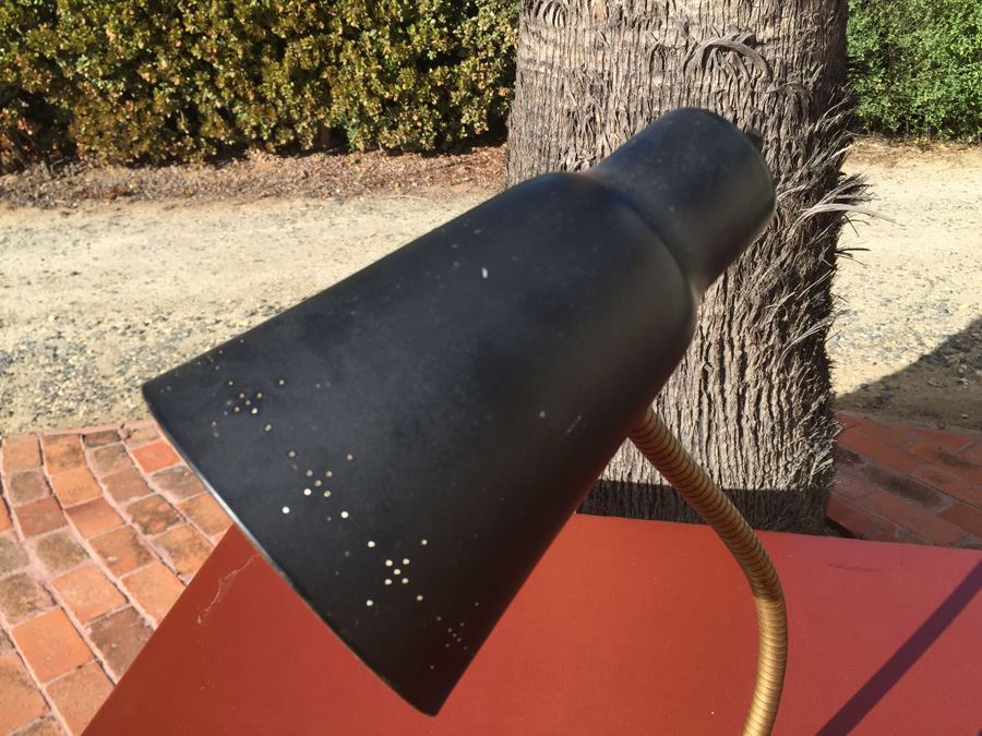 Vintage Industrial Gooseneck Metal Desk Lamp [Photo 2]