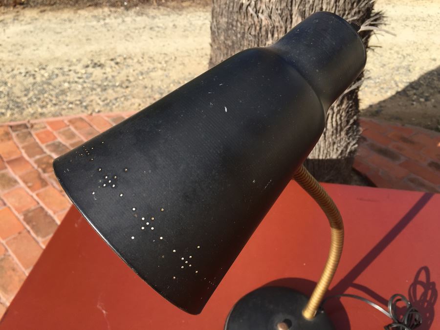 Vintage Industrial Gooseneck Metal Desk Lamp [Photo 5]