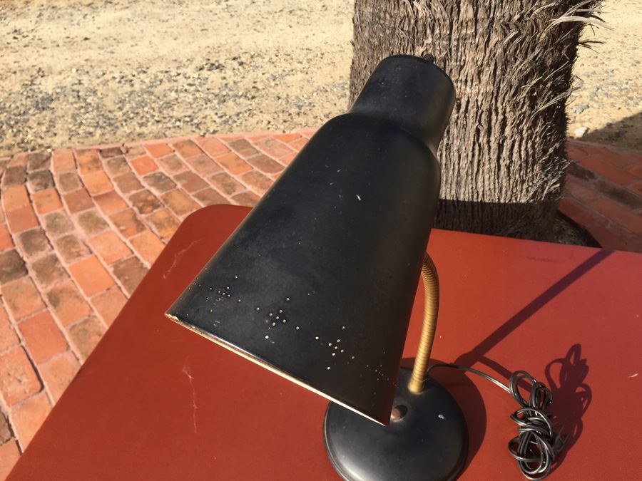 Vintage Industrial Gooseneck Metal Desk Lamp [Photo 8]