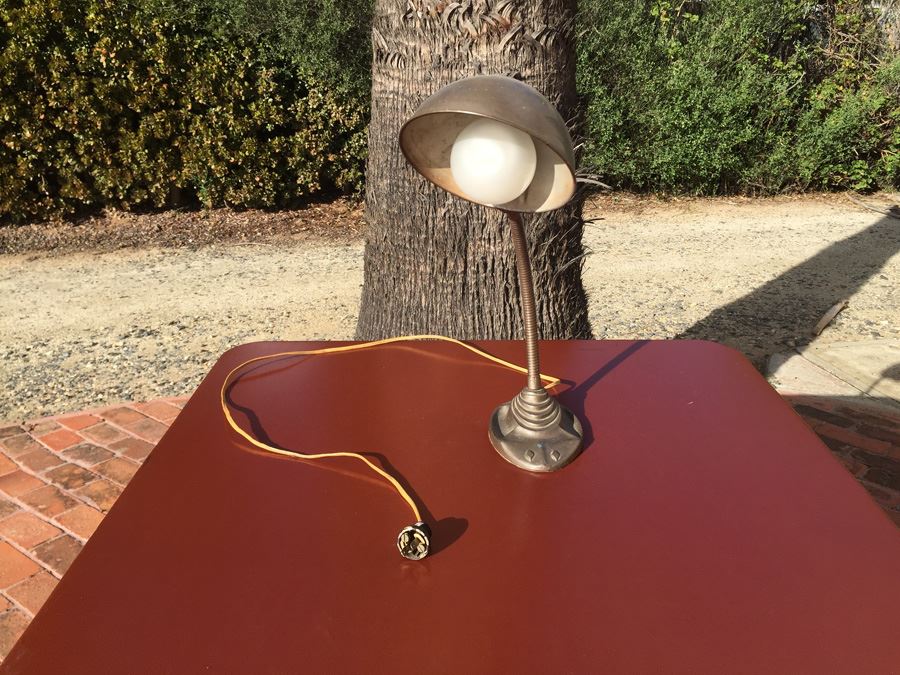 Vintage Industrial Gooseneck Metal Desk Lamp