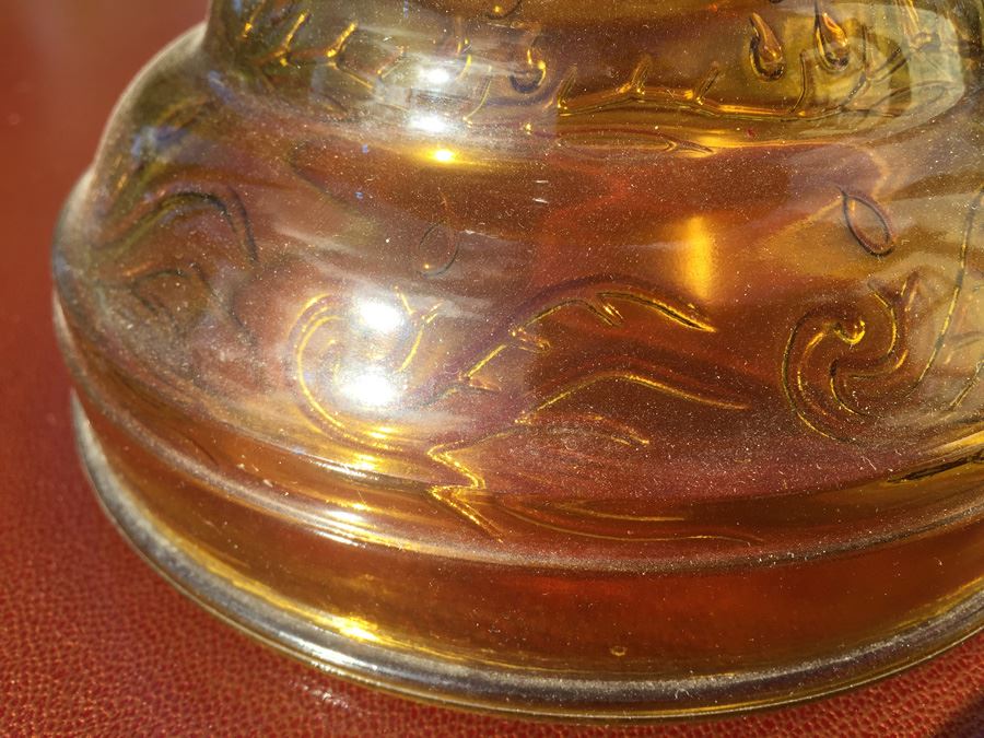 Amber Kerosene Lamp With Glass Chimney [Photo 8]
