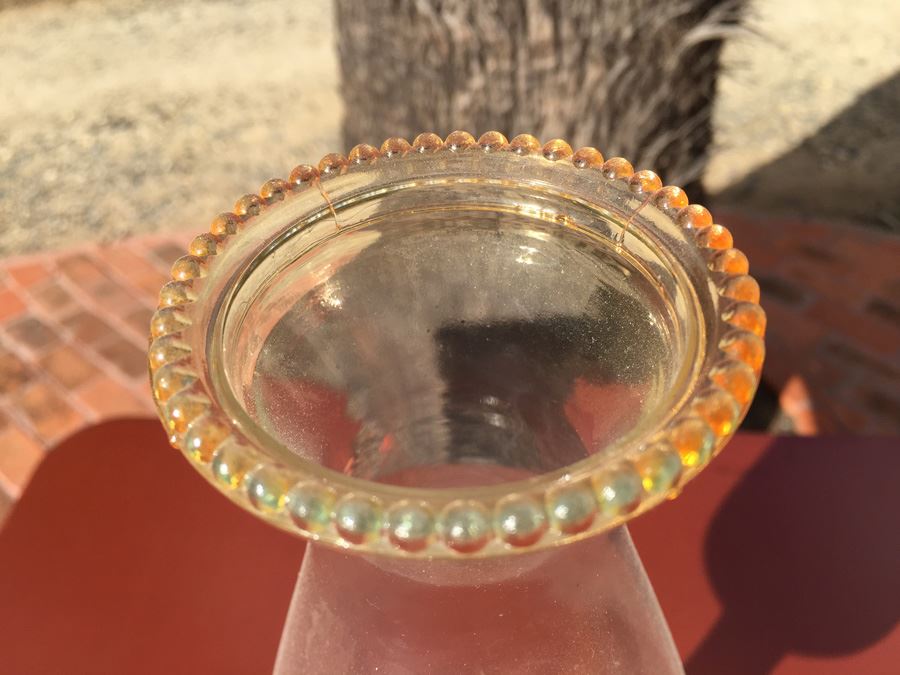 Amber Kerosene Lamp With Glass Chimney [Photo 5]