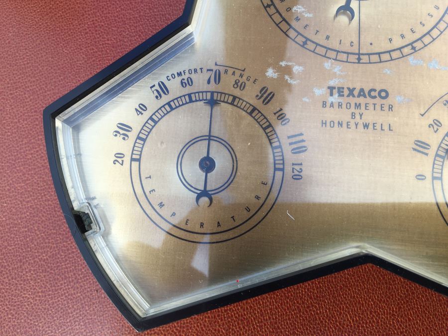 Vintage TEXACO Advertising Barometer By Honeywell [Photo 5]