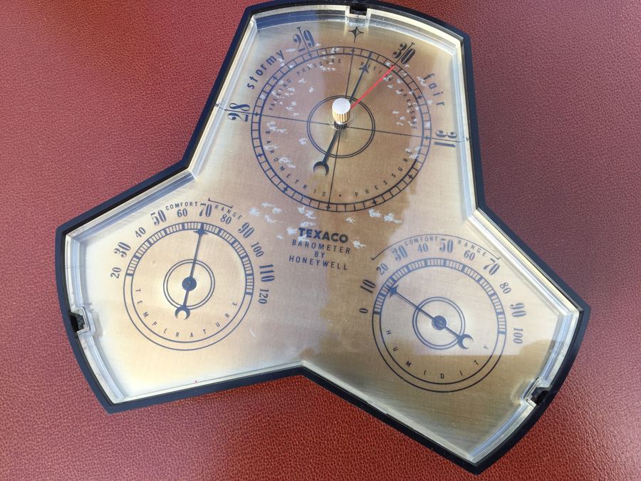 Vintage TEXACO Advertising Barometer By Honeywell [Photo 2]
