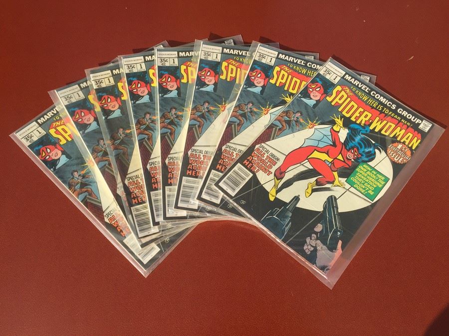 1st Spectacular Issue Of The Spider-Woman - Bagged And In Mint Condition - Estimate $20-$80 Each