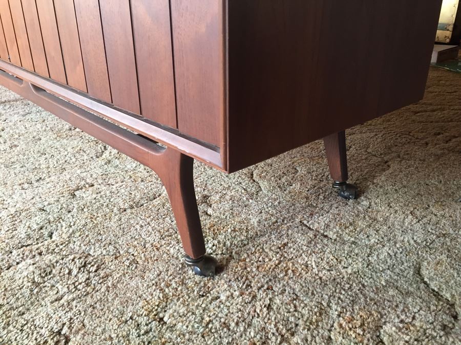 Mid-Century Stereo Console Cabinet Gutted Credenza [Photo 2]