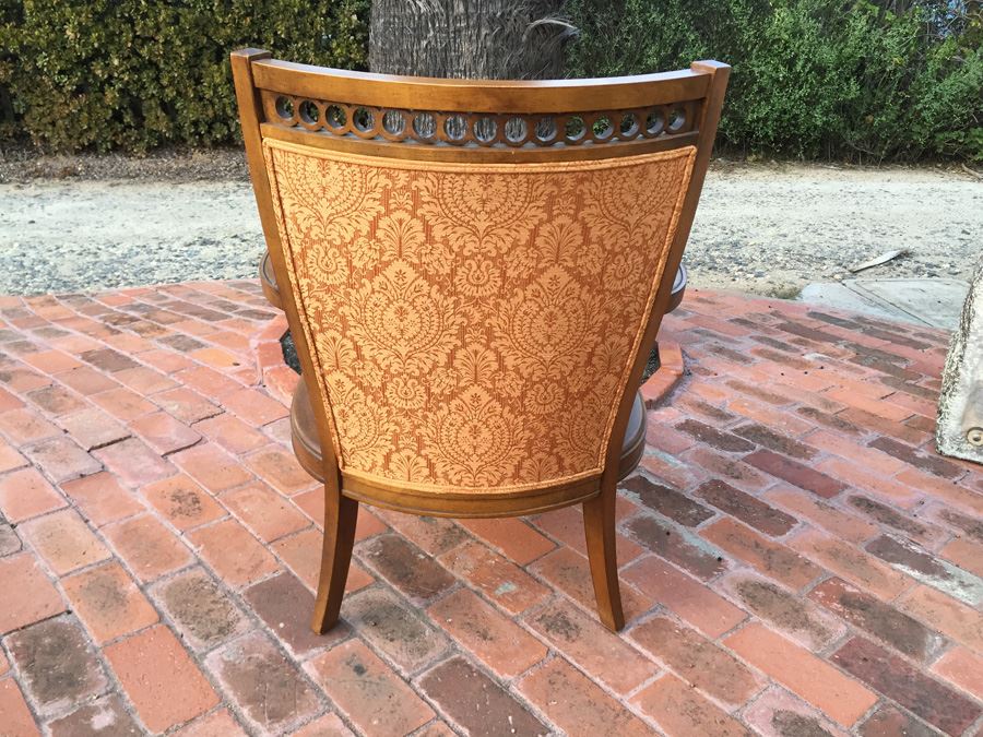 Upholstered Cane Arm Chair [Photo 3]