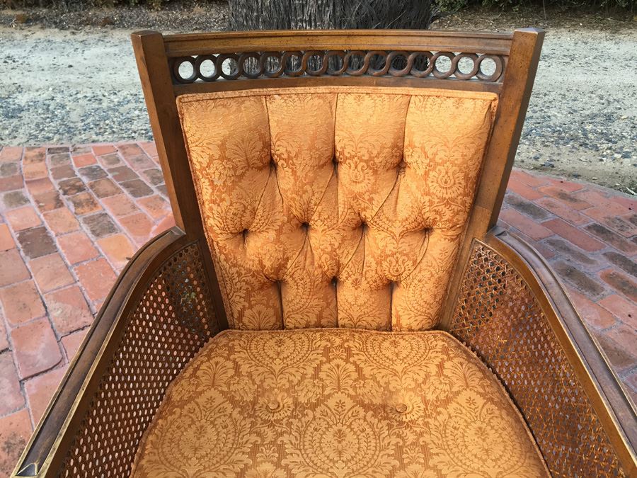 Upholstered Cane Arm Chair [Photo 5]