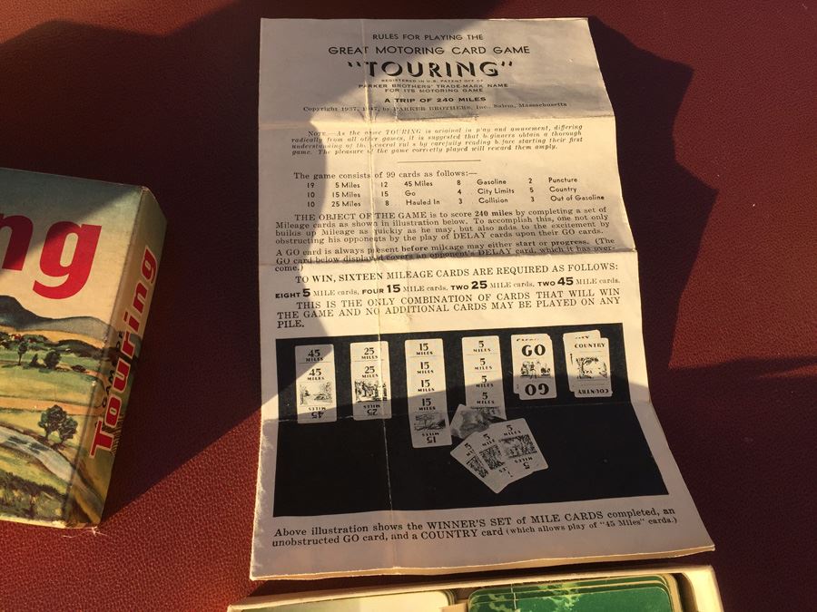 Parker Brother Touring Automobile Card Game 1954 [Photo 7]