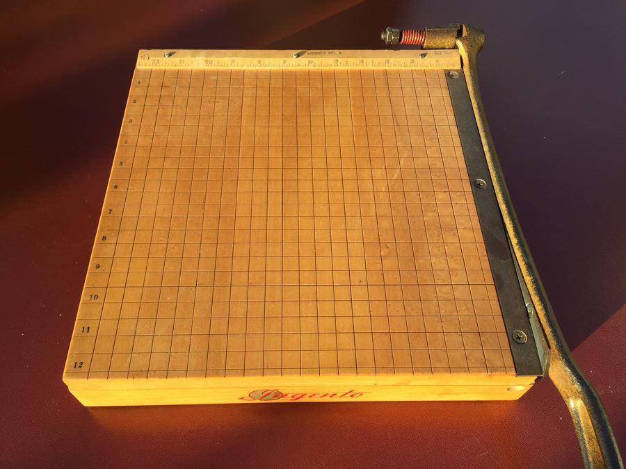 Vintage Wood Metal Ingento No. 4 Paper Cutter 12' x 12' [Photo 4]