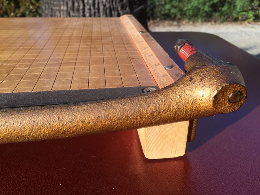 Vintage Wood Metal Ingento No. 4 Paper Cutter 12' x 12' [Photo 6]