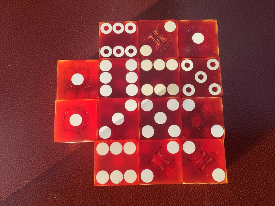 Las Vegas Hilton Red Casino Craps Dice [Photo 1]