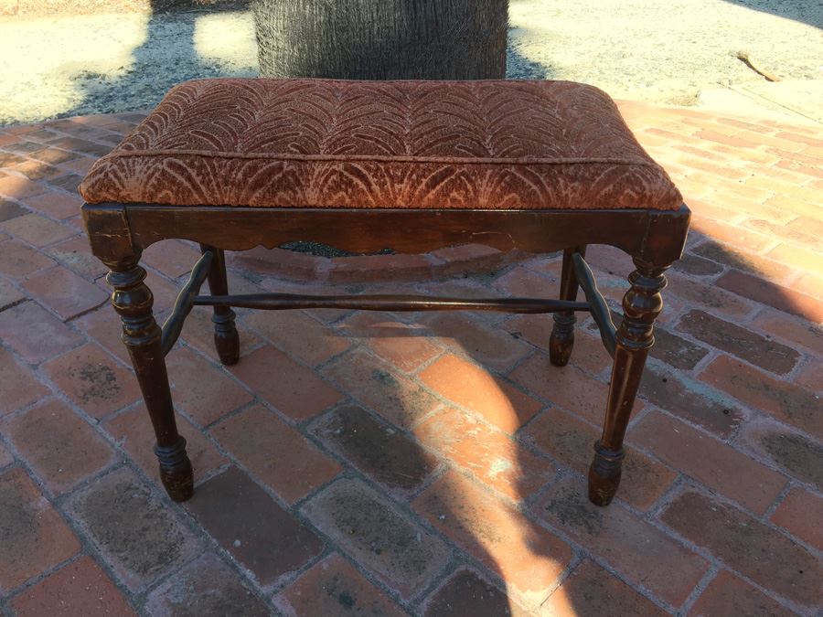 Vintage Wooden Piano Bench