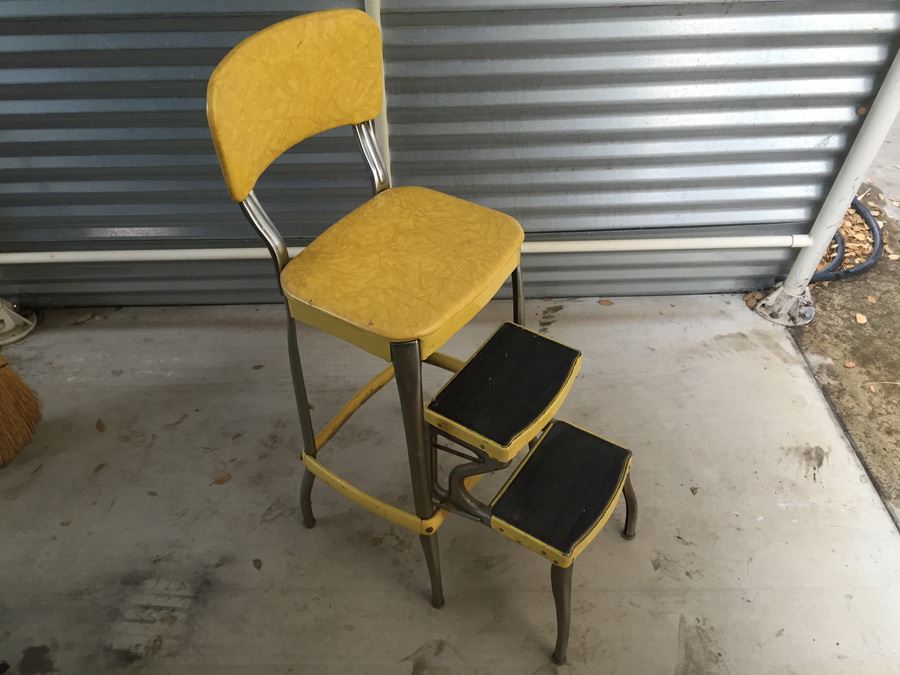 Vintage 1950's Metaloid Step Stool Chair [Photo 3]