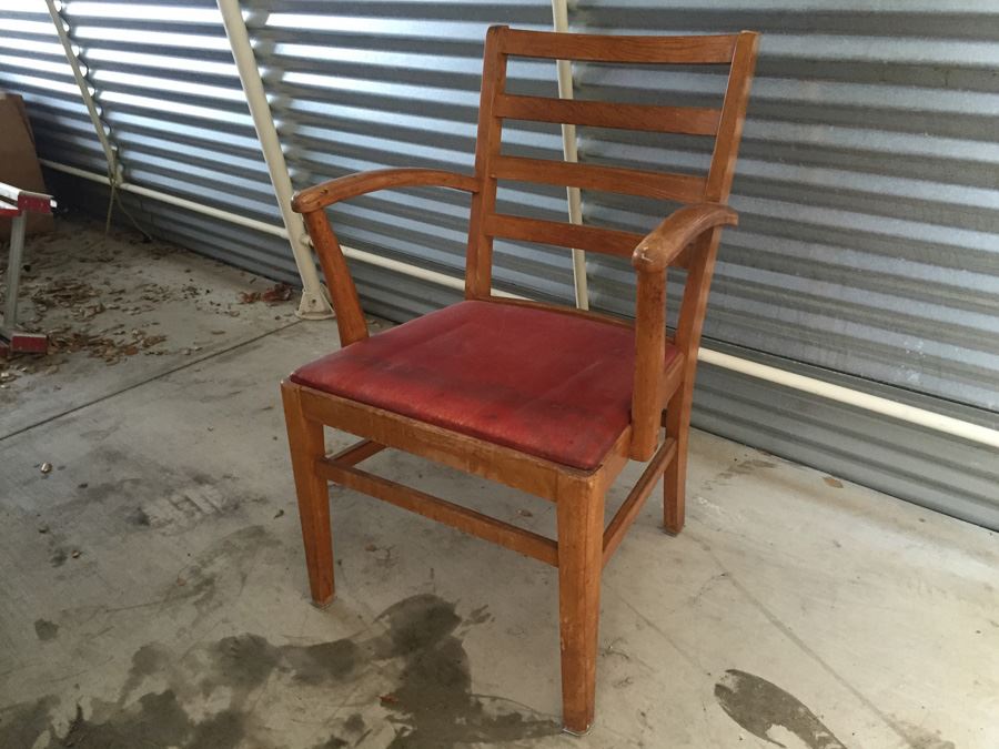Vintage Wooden Arm Chair [Photo 2]