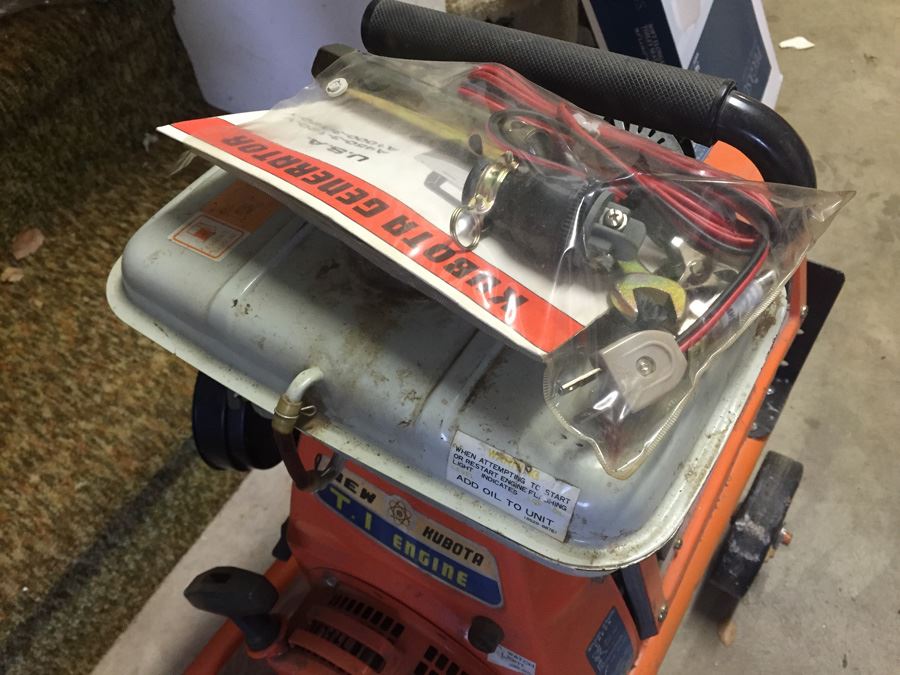 KUBOTA Engine Generator Type A1000-3-120 Japan With Rolling Cart [Photo 5]