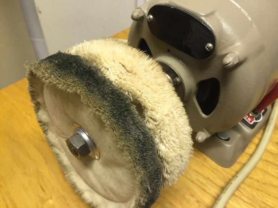 Rolling Cart With Companion 1/3 HP Heavy Duty Buffer And Tons Of Buffing Equipment Wheels [Photo 4]