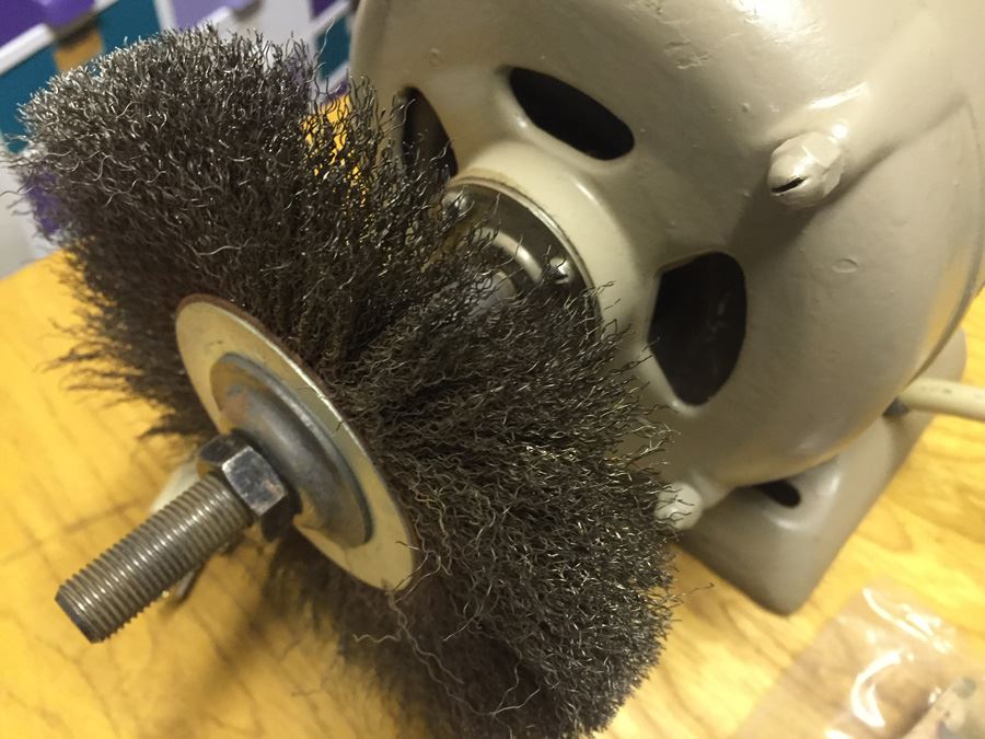 Rolling Cart With Companion 1/3 HP Heavy Duty Buffer And Tons Of Buffing Equipment Wheels [Photo 6]