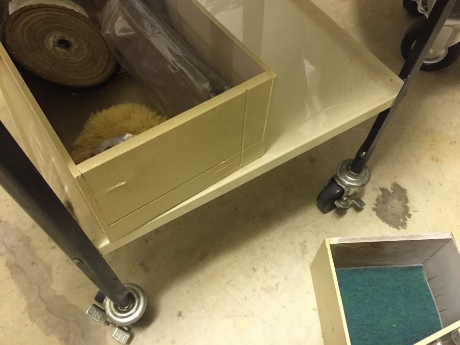 Rolling Cart With Companion 1/3 HP Heavy Duty Buffer And Tons Of Buffing Equipment Wheels [Photo 19]