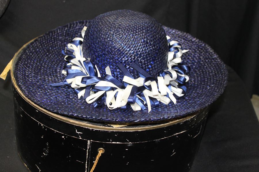 Blue Woven Hat