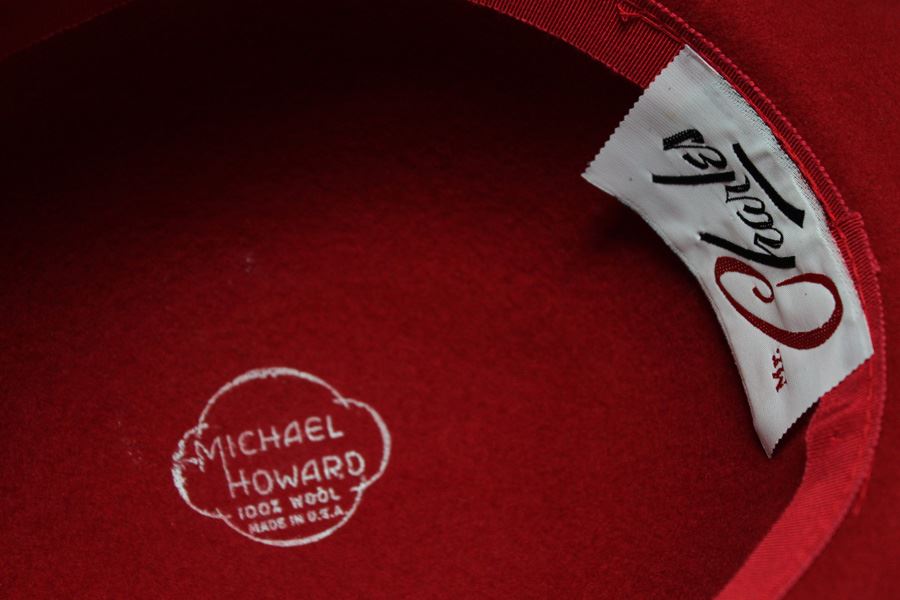 Vintage Red Michael Howard Wool Hat With Box [Photo 3]