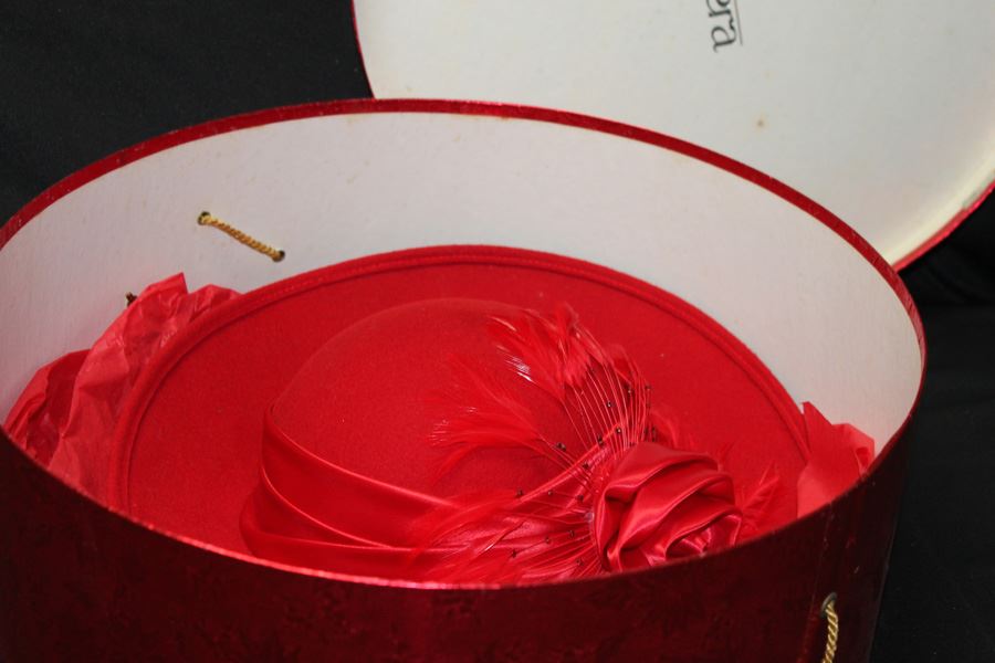 Vintage Red Michael Howard Wool Hat With Box [Photo 5]