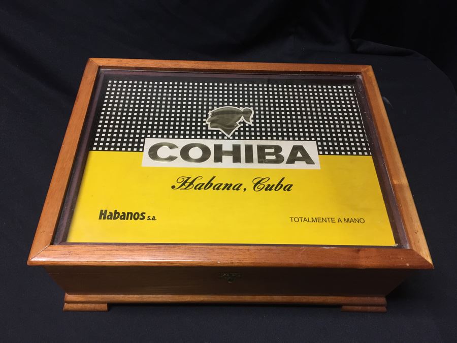 Vintage Cuban COHIBA Humidor Cedar Wood Cigar Box [Photo 4]