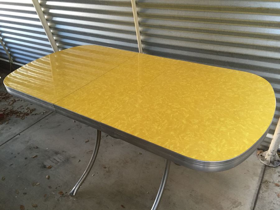 vintage yellow formica kitchen table