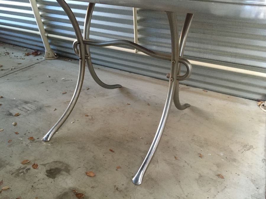 Vintage 1950s Kitchen Dinette Table Yellow Formica Chrome Retro With One Leaf In Excellent Condition [Photo 3]